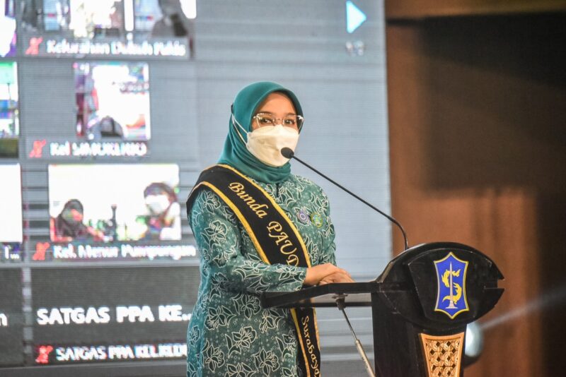 Ketua TP PKK Surabaya Rini Indriyani saat Sosialisasi  Gedung Convention Hall Surabaya (Foto: Diskominfo Surabaya)