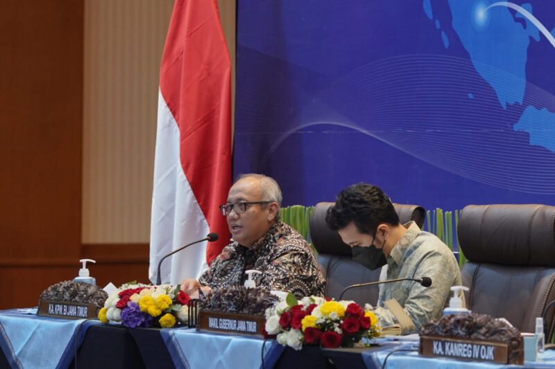 High Level Meeting (HLM) dan Rapat Koordinasi Wilayah TPID Provinsi dan Kabupaten/Kota se-Jawa Timur yang dihadiri Wagub Jatim Emil Dardak (Foto: Humas BI)