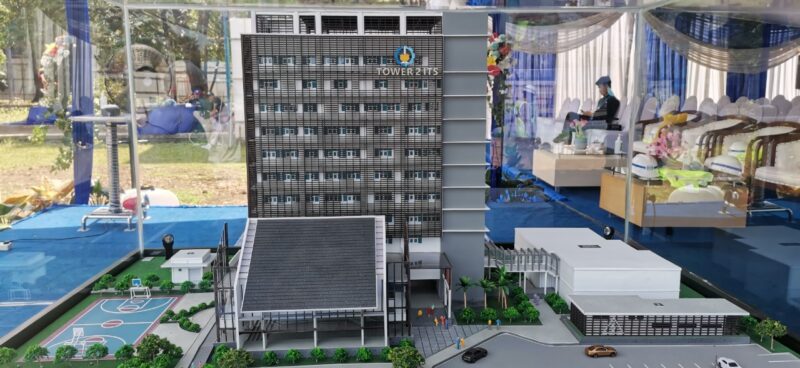 Maket gedung Tower 2 ITS yang akan dibangun di area Departemen Teknik Elektro ITS (Foto: Humas ITS)