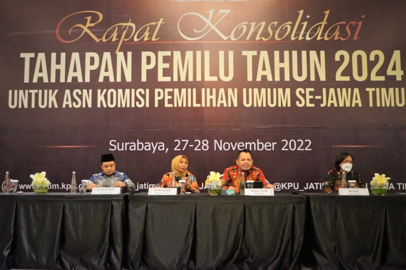 KPU Jatim Gelar Konsolidasi Pemilu 2024 untuk ASN KPU se-Jawa Timur