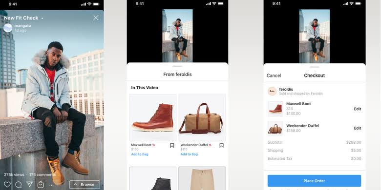 Fitur belanja Instagram Shopping.(Foto: Instagram)