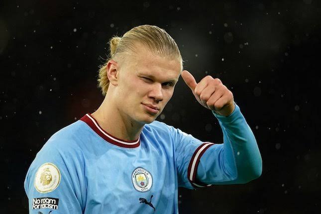 Striker Manchester City Erling Haaland. (Foto: AP Photo/Dave Thompson)