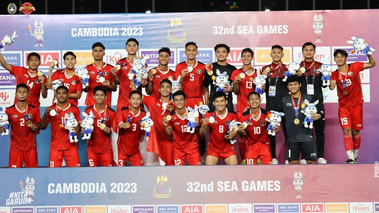 Timnas Indonesia raih medali emas di SEA Games 2023 (Foto: Tangkapan layar)